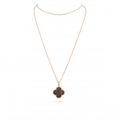 VAN CLEEF  ARPELS MAGIC ALHAMBRA LONG NECKLACE, 1 MOTIF - ROSE GOLD, MOTHER-OF-PEARL  VCARP6I200